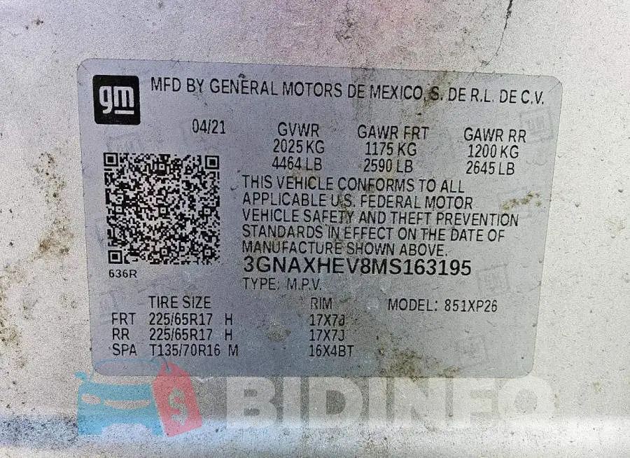3GNAXHEV8MS163195 Photo# 13