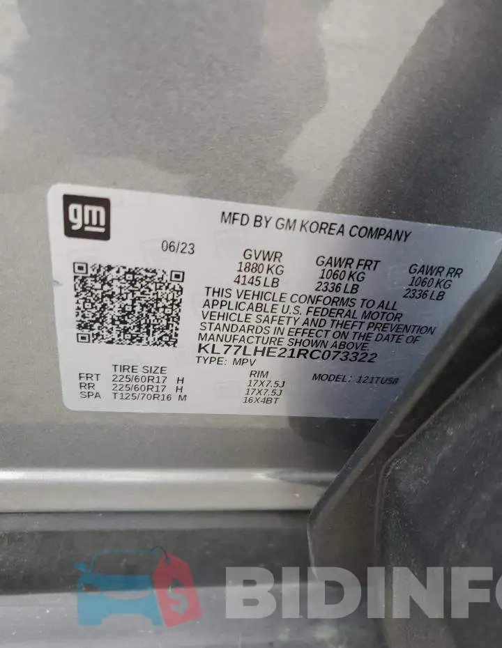 KL77LHE21RC073322 Photo# 13