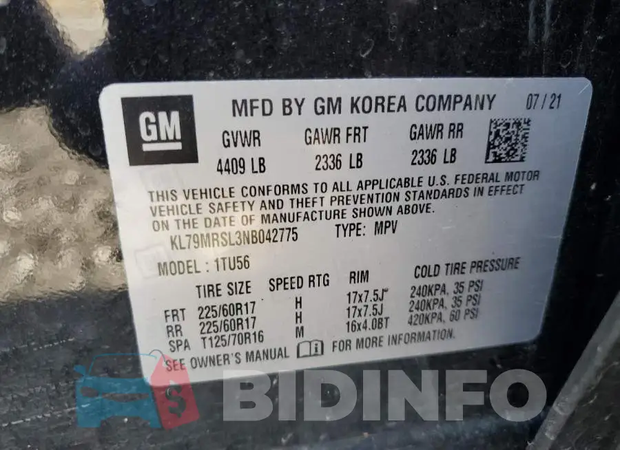 KL79MRSL3NB042775 Photo# 13