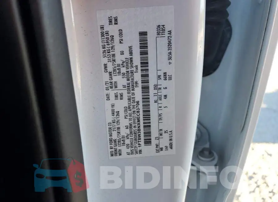 1FT8W3BNXMEC83706 Photo# 12