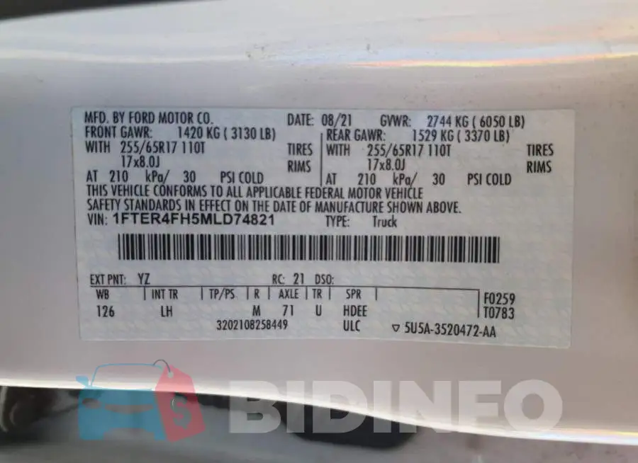 1FTER4FH5MLD74821 Photo# 12
