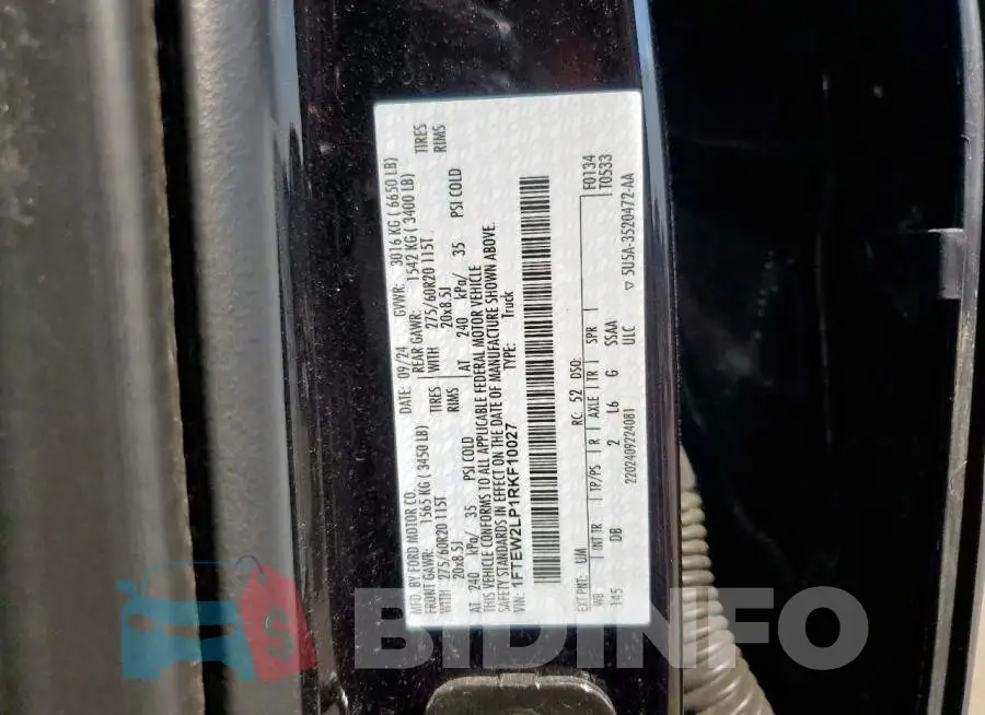 1FTEW2LP1RKF10027 Photo# 12