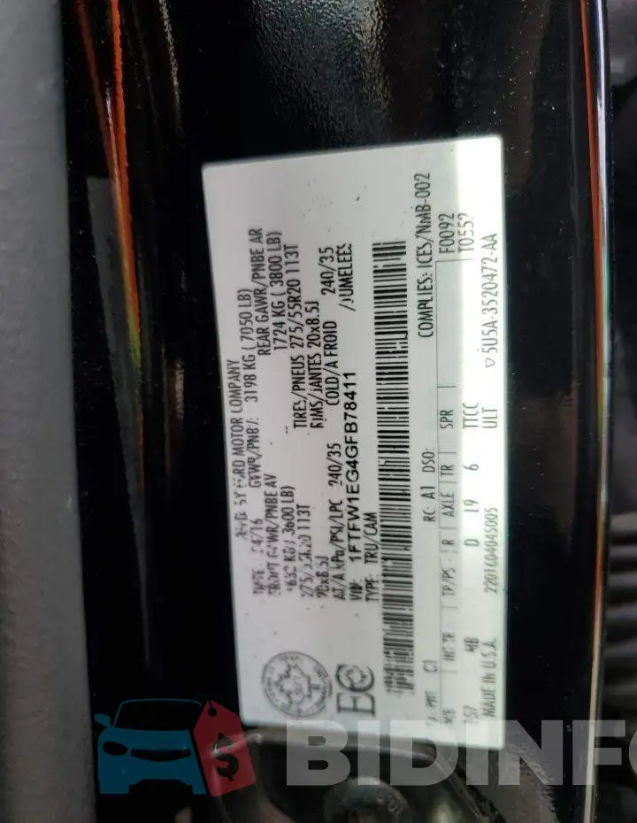 1FTFW1EG4GFB78411 Photo# 12
