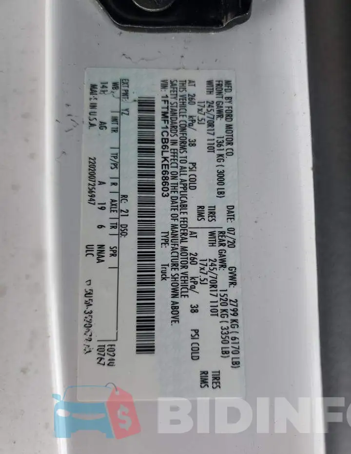 1FTMF1CB6LKE68603 Photo# 12
