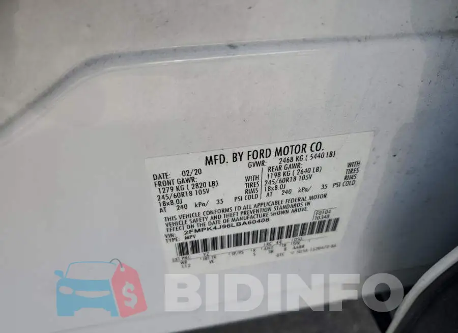 2FMPK4J96LBA60408 Photo# 13