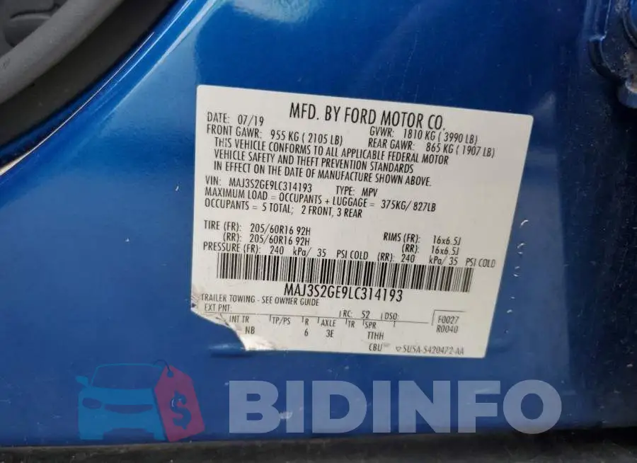 MAJ3S2GE9LC314193 Photo# 13