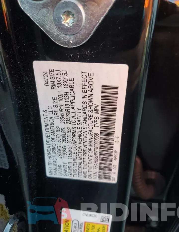 7FARS6H87RE080558 Photo# 13