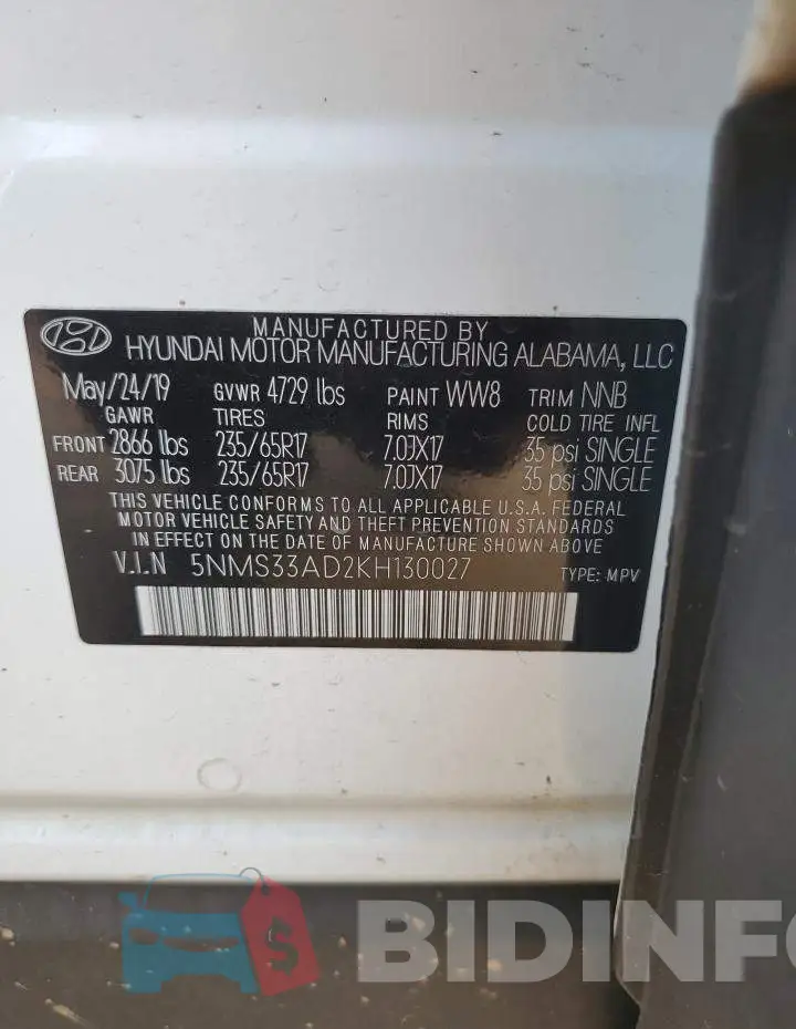 5NMS33AD2KH130027 Photo# 13