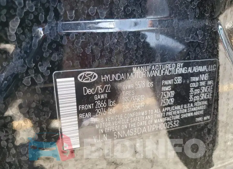 5NMS3DA17PH002532 Photo# 14