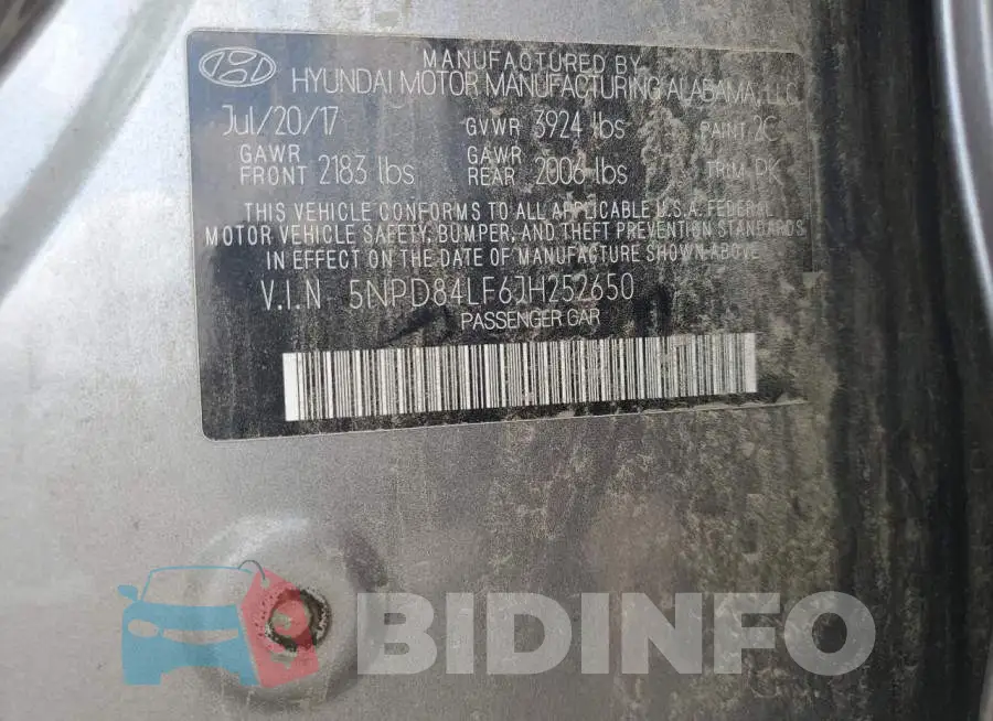 5NPD84LF6JH252650 Photo# 12