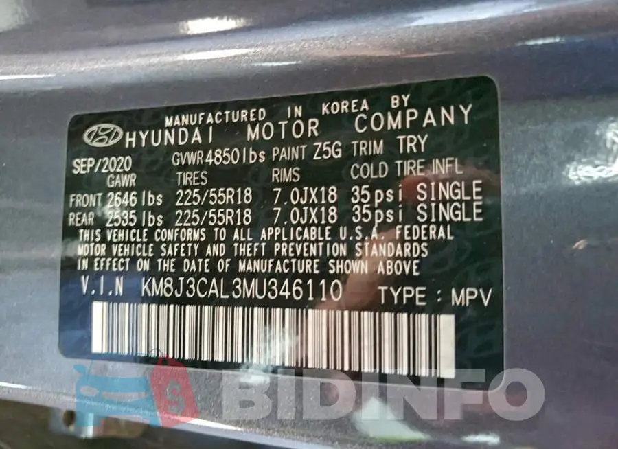 KM8J3CAL3MU346110 Photo# 12