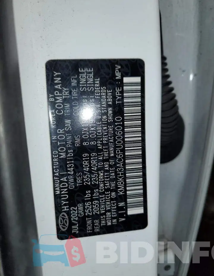 KM8KH3AC6PU006010 Photo# 12