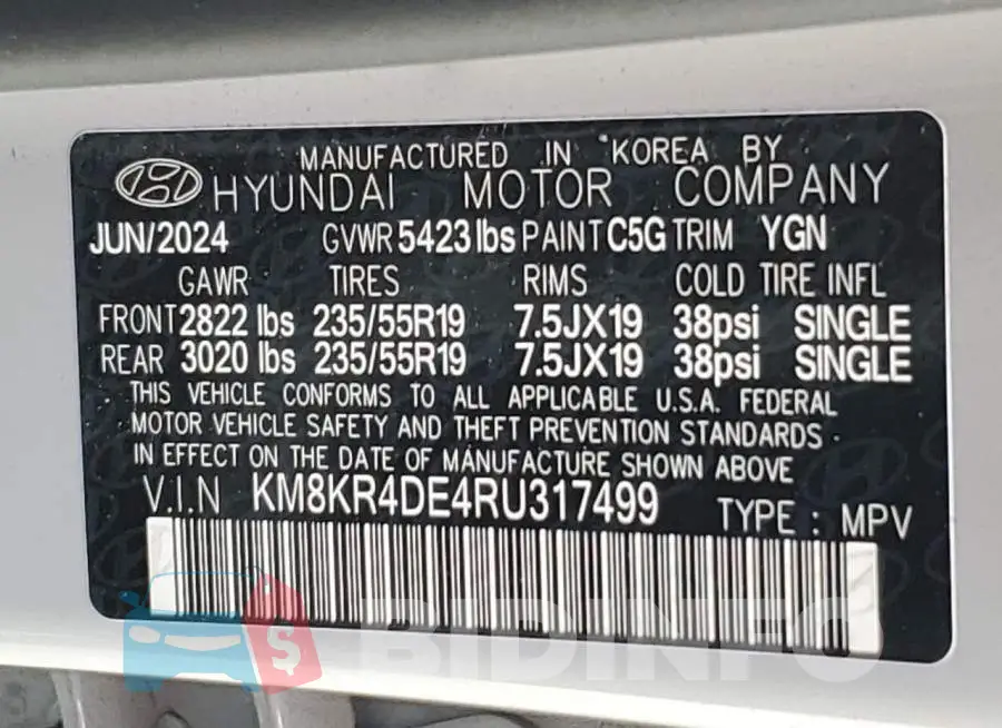 KM8KR4DE4RU317499 Photo# 13