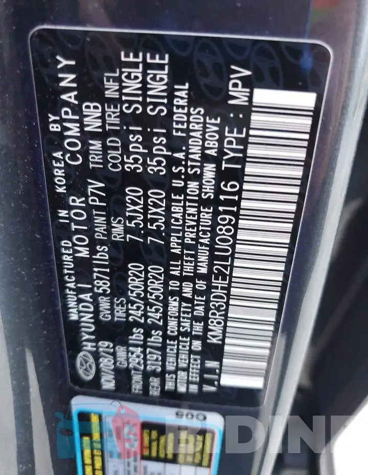 KM8R3DHE2LU089116 Photo# 13