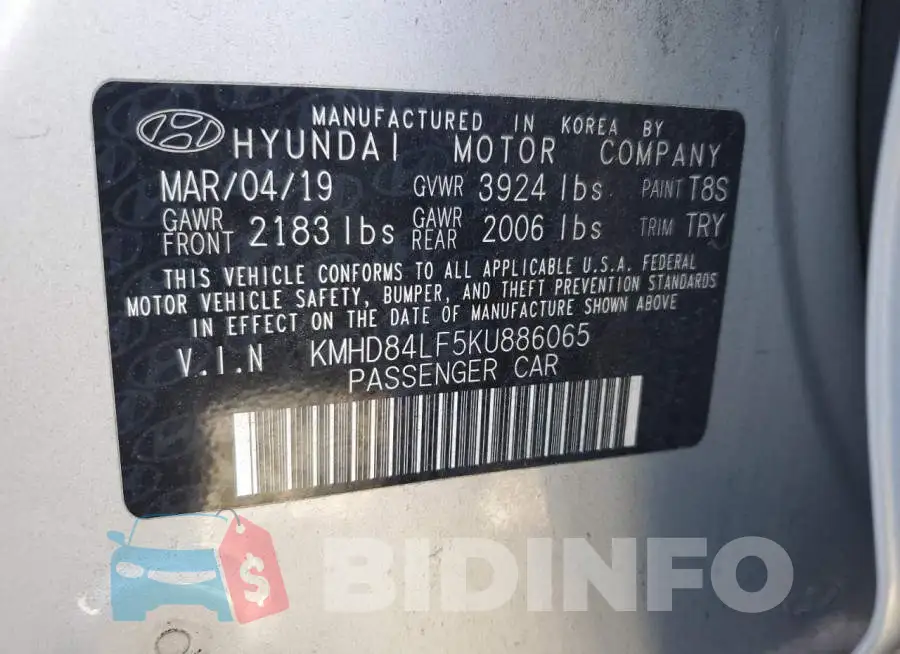 KMHD84LF5KU886065 Photo# 13