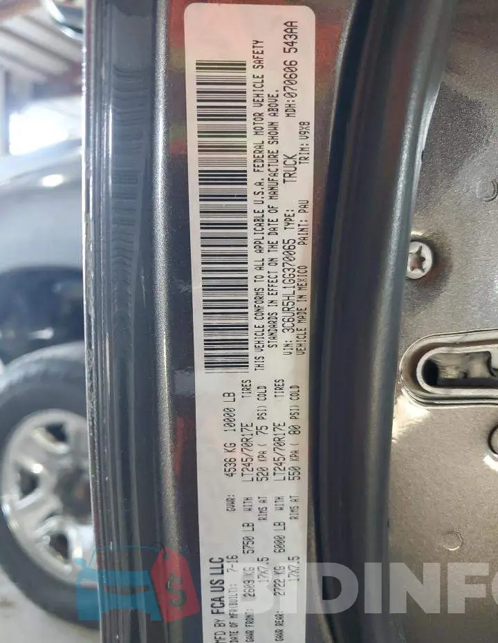 3C6UR5HL1GG370065 Photo# 12