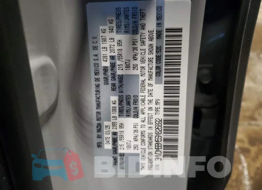 3MVDMBBM5SM826892 Photo# 14