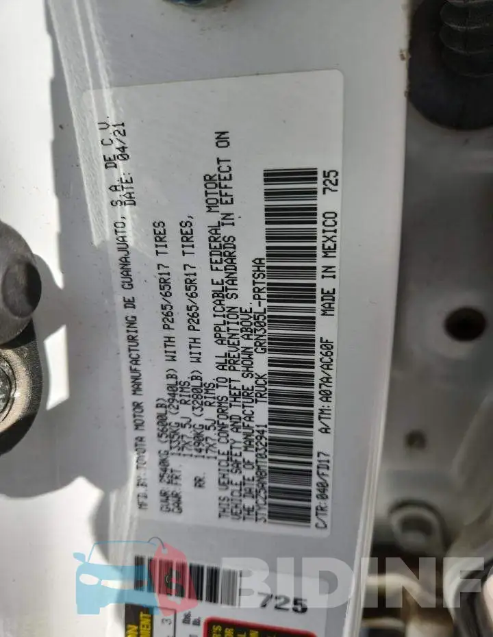 3TYCZ5AN8MT032941 Photo# 13