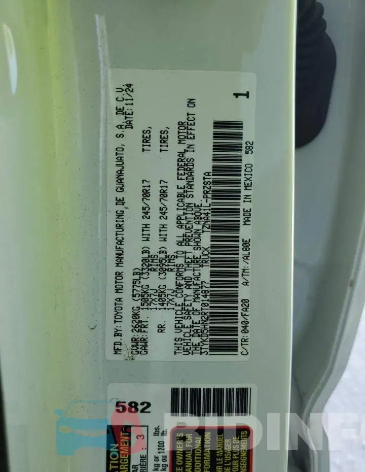 3TYKD5HN2RT014877 Photo# 12
