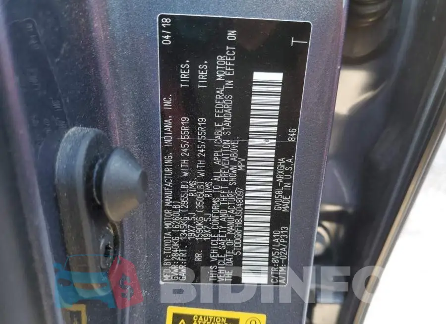 5TDDGRFH8JS048097 Photo# 13