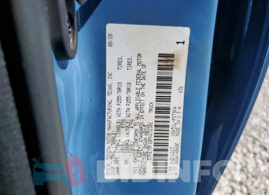 5TFEY5F10MX272301 Photo# 13