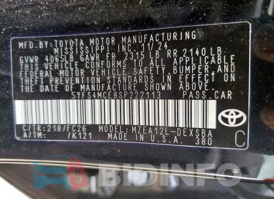 5YFS4MCE8SP222113 Photo# 12