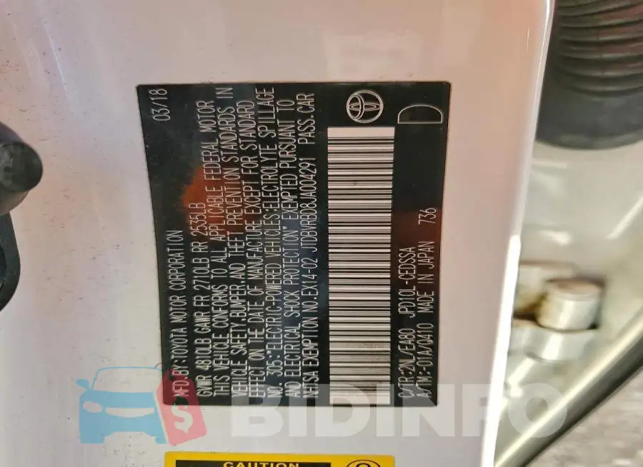 JTDBVRBD8JA004291 Photo# 12