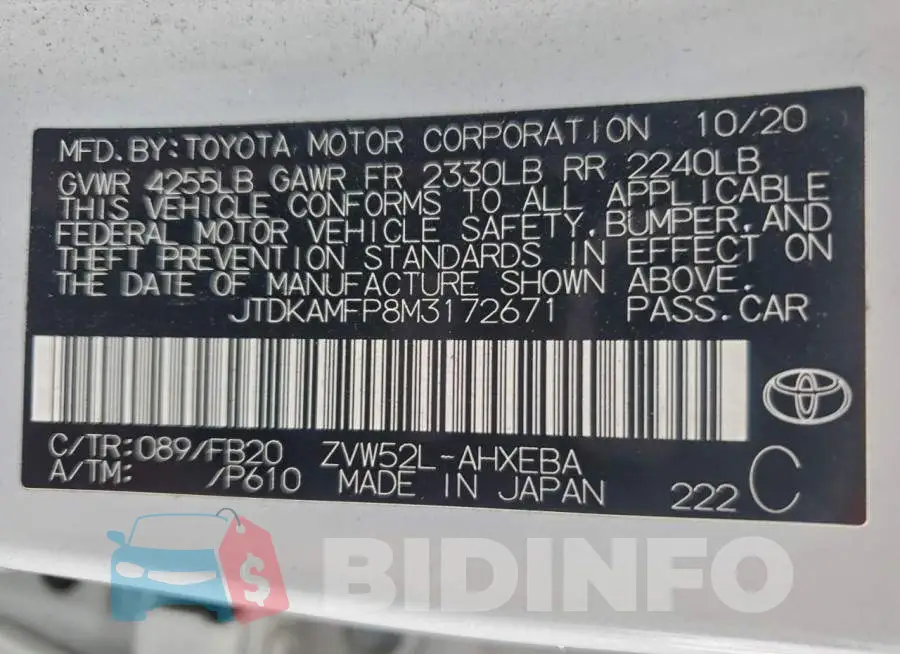 JTDKAMFP8M3172671 Photo# 12