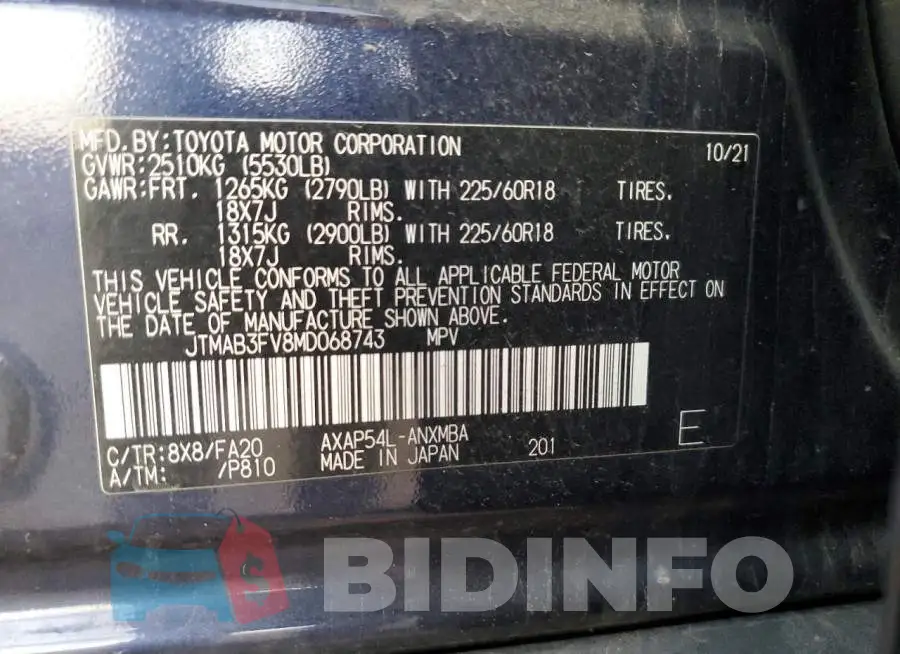 JTMAB3FV8MD068743 Photo# 13