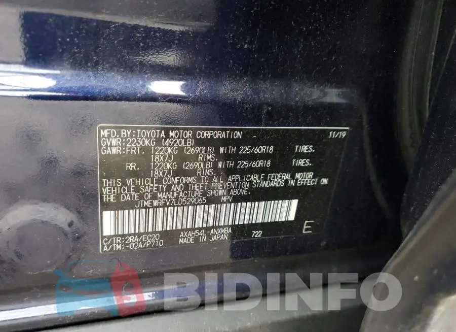 JTMEWRFV7LD529065 Photo# 14