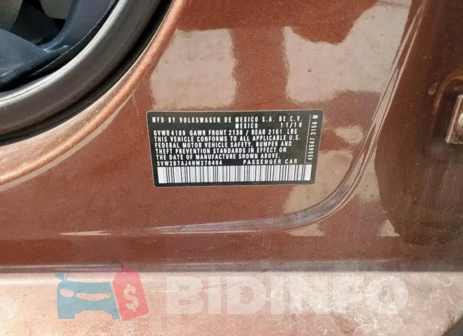 3VW2B7AJ4HM276464 Photo# 12