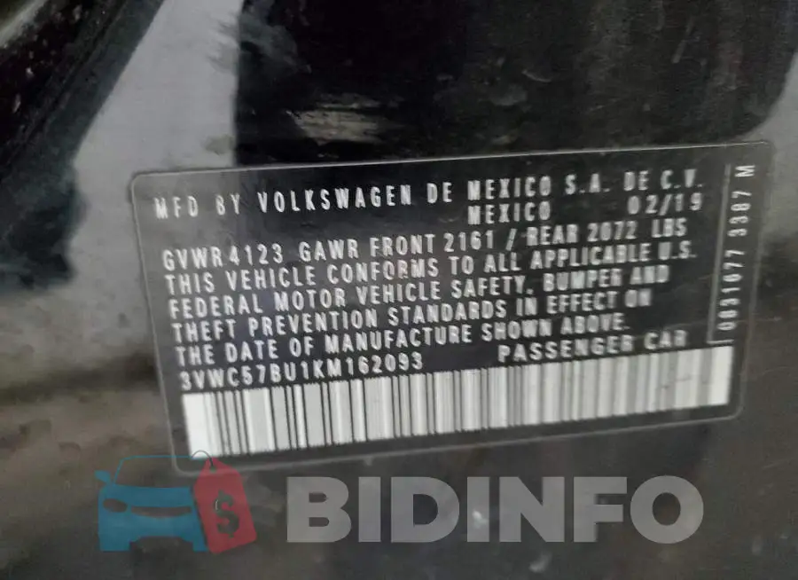 3VWC57BU1KM162093 Photo# 13