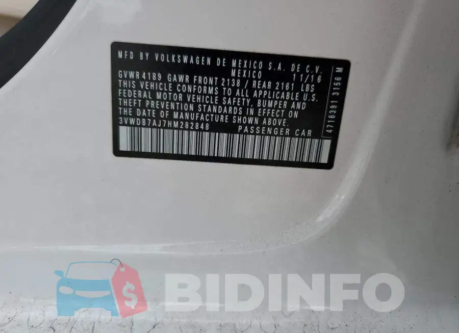 3VWDB7AJ7HM282848 Photo# 12