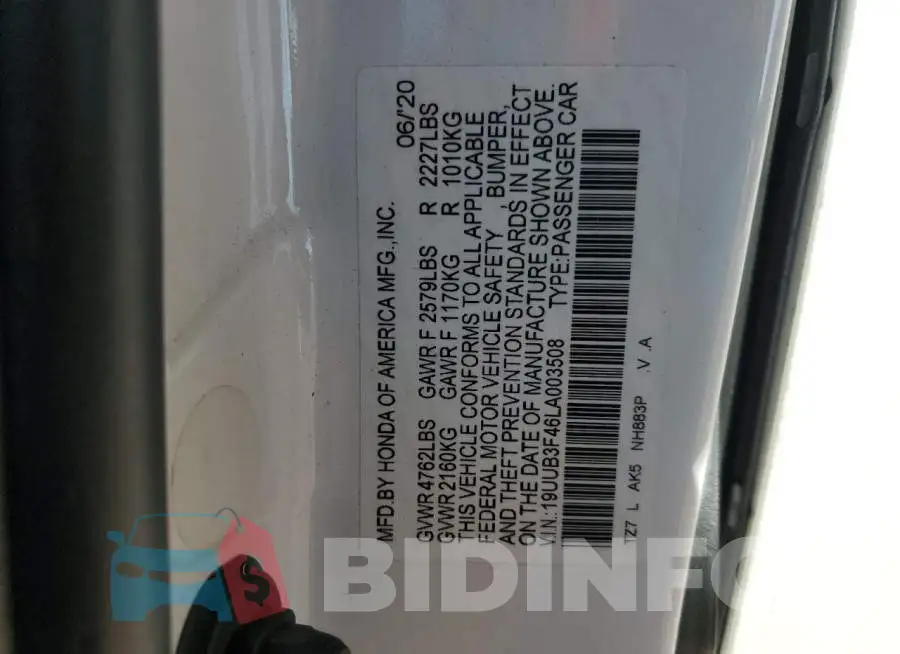 19UUB3F46LA003508 Photo# 12