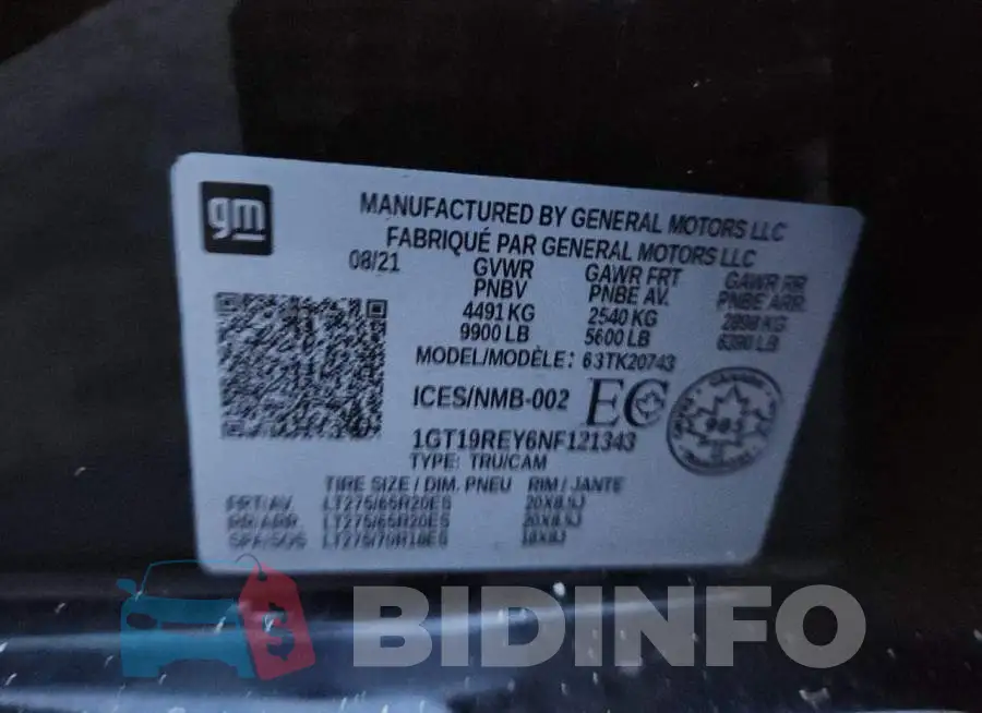1GT19REY6NF121343 Photo# 12