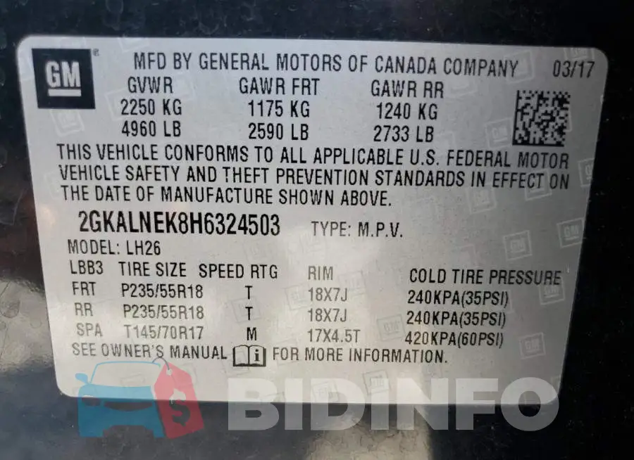 2GKALNEK8H6324503 Photo# 13