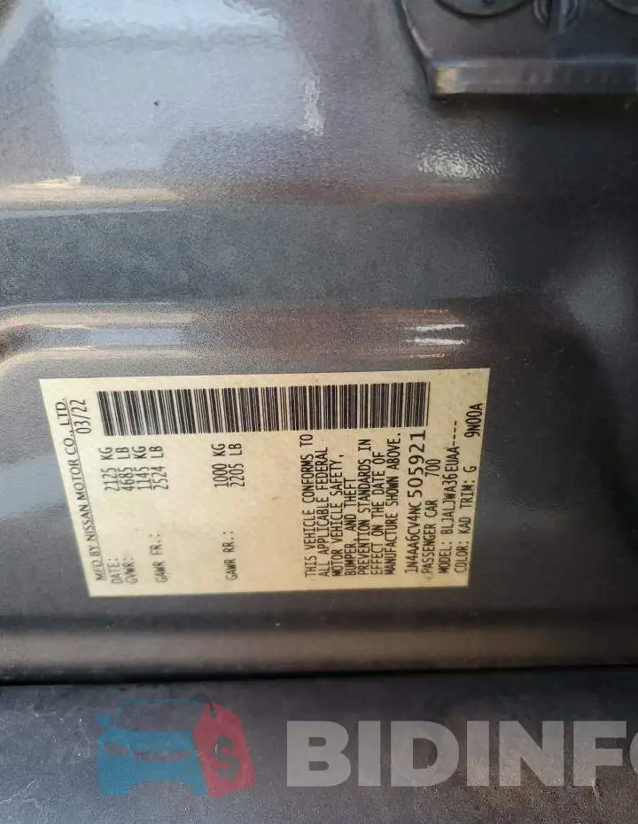 1N4AA6CV4NC505921 Photo# 12