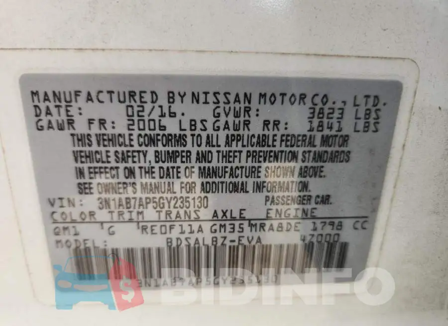 3N1AB7AP5GY235130 Photo# 13