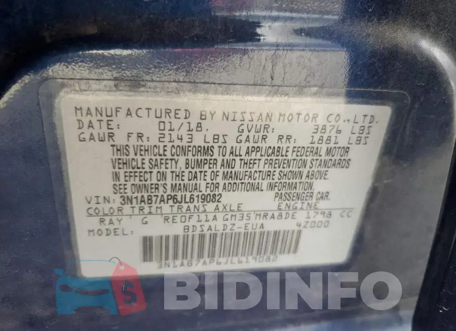3N1AB7AP6JL619082 Photo# 13