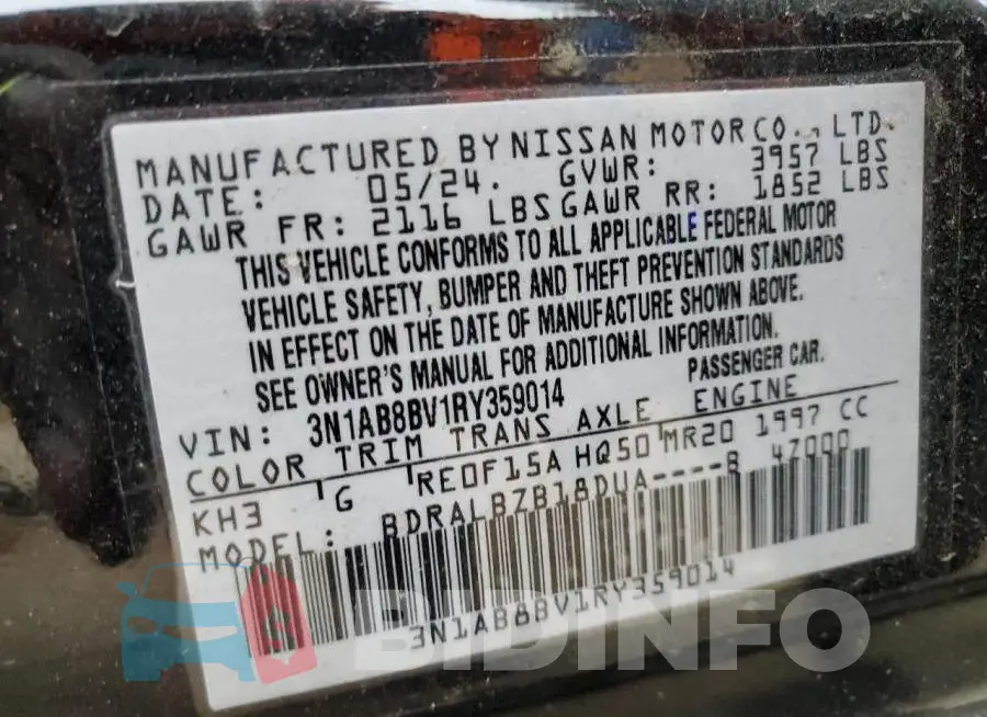 3N1AB8BV1RY359014 Photo# 12