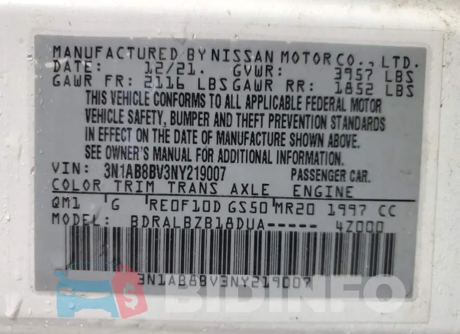 3N1AB8BV3NY219007 Photo# 12