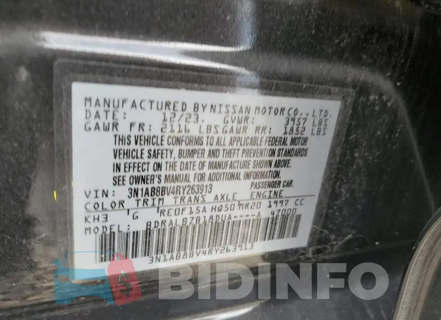 3N1AB8BV4RY263913 Photo# 13