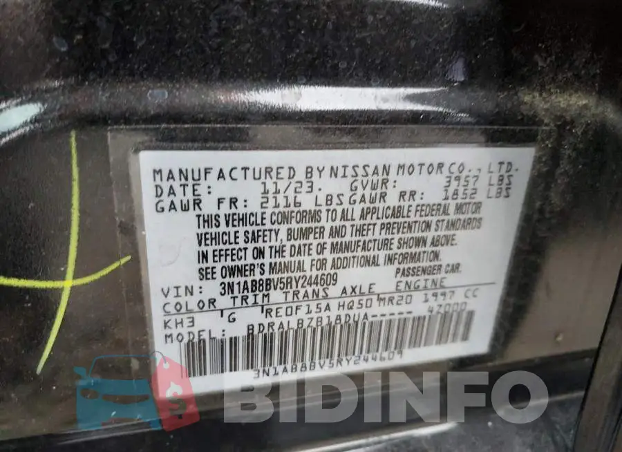 3N1AB8BV5RY244609 Photo# 12