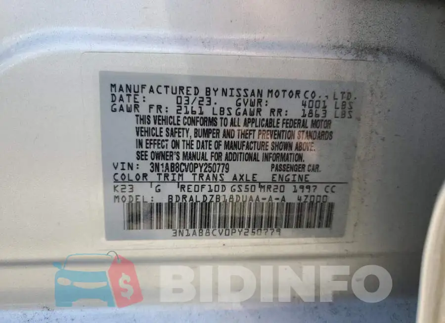 3N1AB8CV0PY250779 Photo# 12