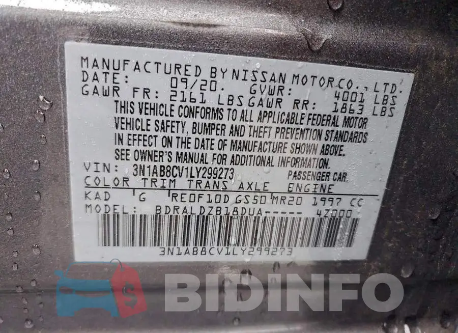 3N1AB8CV1LY299273 Photo# 12