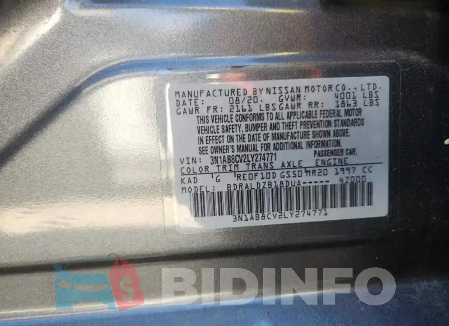 3N1AB8CV2LY274771 Photo# 12