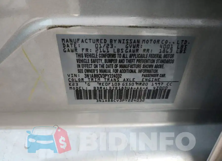 3N1AB8CV3PY224032 Photo# 12