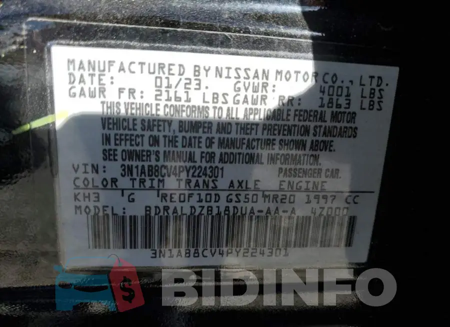 3N1AB8CV4PY224301 Photo# 13