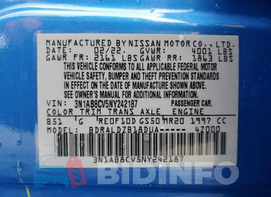3N1AB8CV5NY242187 Photo# 12