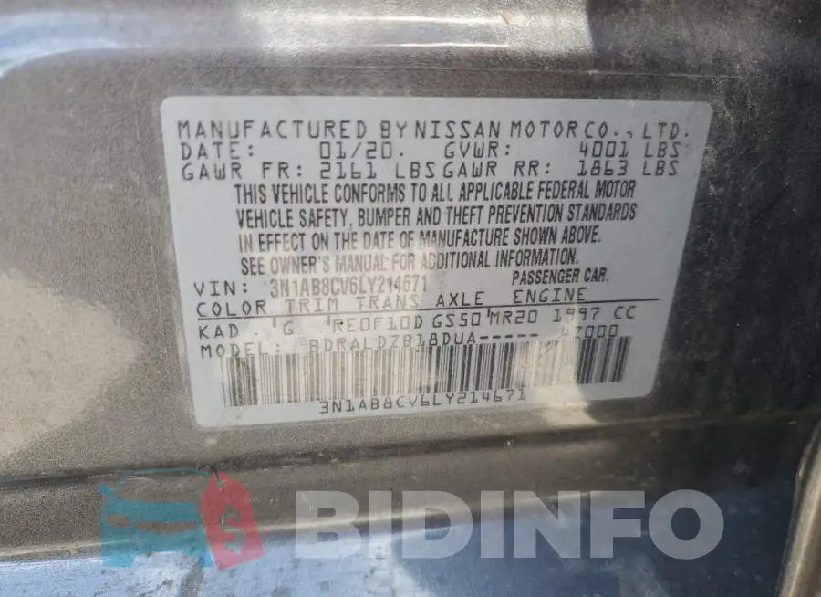 3N1AB8CV6LY214671 Photo# 12